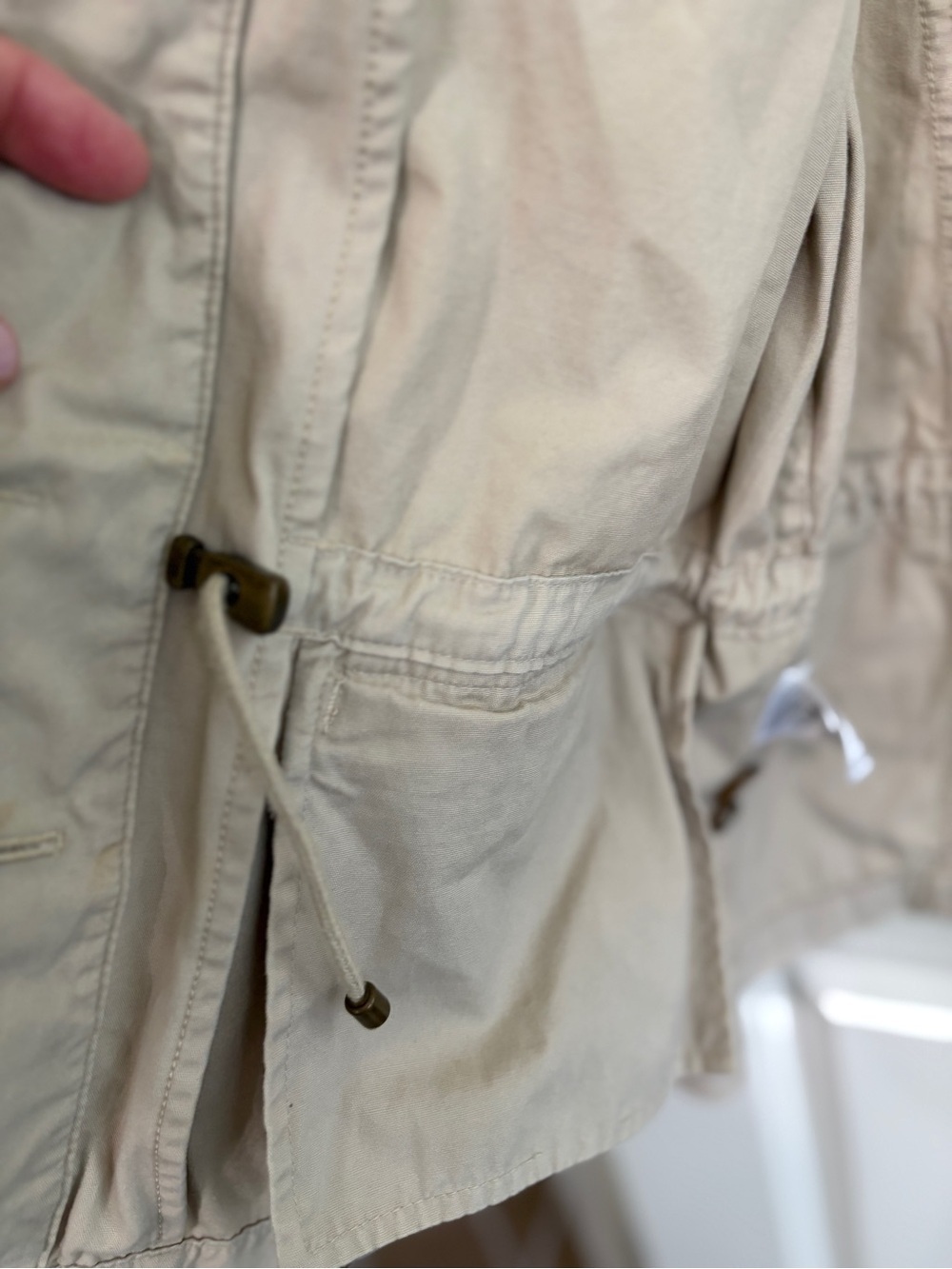 Excellent condition size L Eddie Bauer Women's Tan Utility Jacket. 100% cotton - Picture 5 of 9